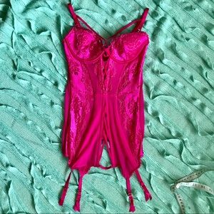 Victoria’s Secret Hot Pink Lace Bustier